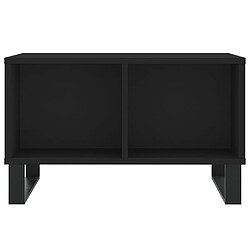 Avis vidaXL Table basse Noir 60x50x36,5 cm Bois d'ingénierie