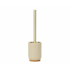 Brosse de salle de wc Alexandra House Living Beige Doré Polyrésine 10 x 37 x 10 cm