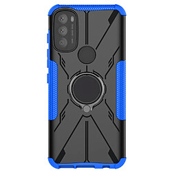 Coque en TPU anti-chocs avec béquille pour votre Motorola Moto G71 5G - bleu