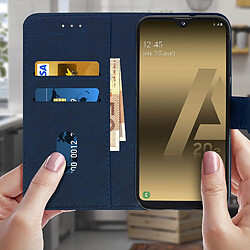 Avis Avizar Housse Samsung Galaxy A20e Étui Porte-cartes Fonction Support bleu nuit