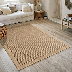 Avril Paris Tapis extérieur - 120x170cm - naturel - 100% polypropylène résistant aux UV - 1400 gr/m2 - KAFÉ