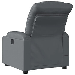 Avis vidaXL Fauteuil de massage inclinable Gris Similicuir