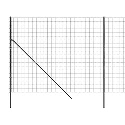 Avis vidaXL Clôture en treillis métallique anthracite 2x25m acier galvanisé