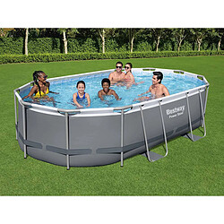 Bestway Piscine tubulaire ovale power steel 4.88 x 3.05 x h.1.07 m - filtre à cartouche