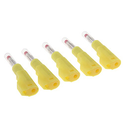 5pieces 4mm Banana Plug pour Sondes de Test Instrument Instrument Meter Connector jaune pas cher