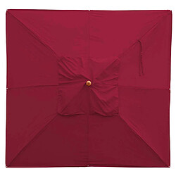 Avis Mendler Toile pour parasol de gastronomie en bois HWC-C57, carré 4x4m polyester 3kg ~ bordeaux