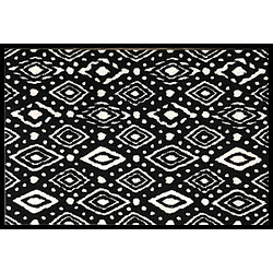 Tapis anti-poussière Ikat en polyamide - Dim : 40 x 60 cm- PEGANE -