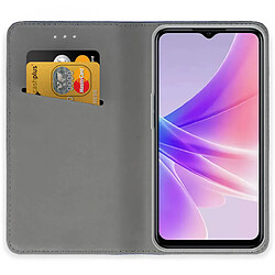 Acheter Htdmobiles Housse pour Oppo A77 5G / A57 4G / 5G / Realme Narzo 50 5G - etui coque pochette portefeuille + film ecran - BLEU MAGNET