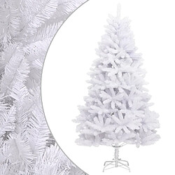 vidaXL Sapin de Noël artificiel à charnières avec support blanc 240 cm