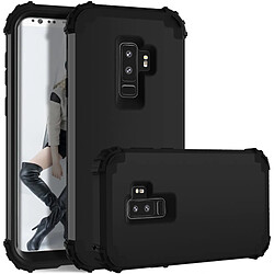 Wewoo Coque renforcée noir pour Samsung Galaxy S9 + Dropproof 3 en 1 Pas de Gap dans le Moyen Silicone Manchon Housse de Protection