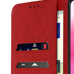 Acheter Avizar Housse Samsung Galaxy A53 5G Clapet Portefeuille Fonction Support Vidéo Rouge