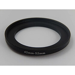 vhbw adaptateur filtre Step UP métal noir 42mm-52mm pour appareil photo, objectif, filtre, dispositif pare-soleil, adaptateur objectif