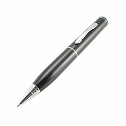 Totalcadeau Stylo avec caméra espion gris et noir avec mémoire de 8Go