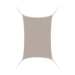 Easy Sail Voile d'ombrage rectangle 3 x 4,5m taupe.