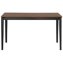 Acheter Beliani Table de salle à manger brune et noire 135 x 80 CEDAR