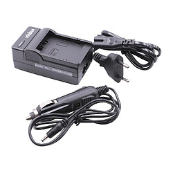 Vhbw CHARGEUR SECTEUR 220V + VOITURE 12V pour BATTERIE PANASONIC BMW-BLB13, DMW-BLB13E pour LUMIX DMC-G1, DMC-GH1, DMC-G10K, DMC-G2K, DMC-G2W