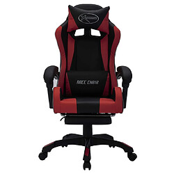 Avis vidaXL Fauteuil de jeux vidéo avec LED RVB Bordeaux et noir Similicuir