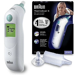 Braun Thermomètre auriculaire Thermo Scan 6 Blanc