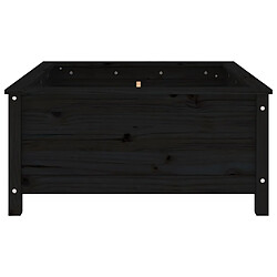 Avis vidaXL Jardinière noir 82,5x82,5x39 cm bois massif de pin