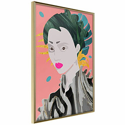 Paris Prix Affiche Murale Encadrée Geisha 20 x 30 cm Or