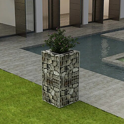 Maison Chic Jardinière,Lit surélevé - Bac à fleurs - pot de fleur à gabion Acier 50x50x100 cm -GKD55211