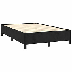 Acheter Maison Chic Lit adulte- Lit + matelas,Sommier à lattes de lit avec matelas noir 120x190 cm velours -GKD21912