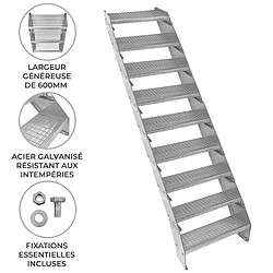 Monstershop Escalier Caillebotis - 240 x 600 mm