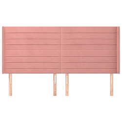 Avis Maison Chic Tête de lit scandinave avec oreilles,meuble de chambre Rose 163x16x118/128 cm Velours -MN52609