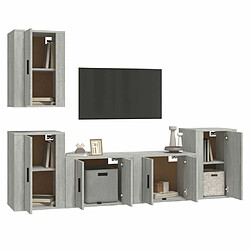 Avis Maison Chic Ensemble de meubles TV 5 pcs pour salon - Sonoma gris Bois d'ingénierie -MN82704