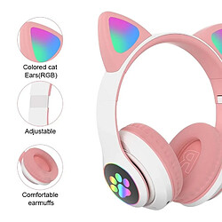 Acheter Yonis Casque Audio Bluetooth 5.0 Oreilles Chat RGB