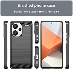 Htdmobiles Coque pour Xiaomi Redmi Note 13 Pro+ Plus 5G - housse etui silicone gel carbone + film ecran - NOIR