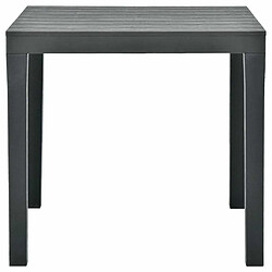 Maison Chic Table de jardin | Table d'extérieur Anthracite 78x78x72 cm Plastique -GKD50646