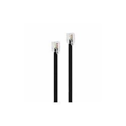 Câble téléphone Accsup RJ11 vers RJ11 1,5 m Noir