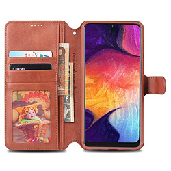 Acheter Wewoo Housse Coque Pour Galaxy A70 / A7 2019 AZNS Étui en cuir PU avec texture de mollet et rabat horizontal porte-carte et fentes carte et cadre photo Noir