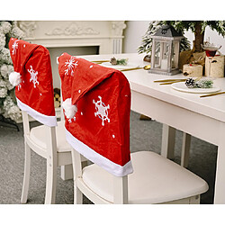 Avis C369 2PCS Christmas Snowflake Chair Couvre-tabouret de dessin animé Couvrir Christmas Big Chapeau Chaise Chaise Décoration de la maison