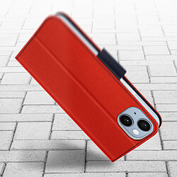 Avis Avizar Étui pour iPhone 14 Plus Portefeuille Porte carte Support Vidéo rouge et bleu