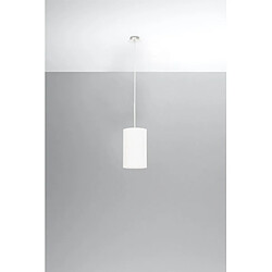 Luminaire Center Suspension design Otto Verre,acier,tissu blanc 1 ampoule 125cm