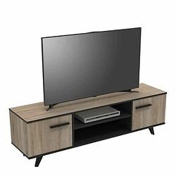 Acheter Demeyere Ensemble scandinave meuble TV + table basse + buffet mélaminé - chêne brossé et noir