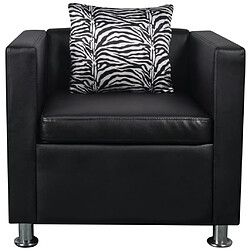 Avis Helloshop26 Fauteuil chaise siège lounge design club sofa salon cuir synthétique noir 1102078/3