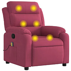 Maison Chic Fauteuil Relax pour salon, Fauteuil de massage inclinable rouge bordeaux velours -GKD37880