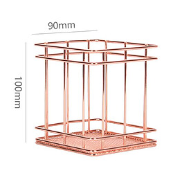 rose or métal table de rangement panier de rangement stylo organisateur carré