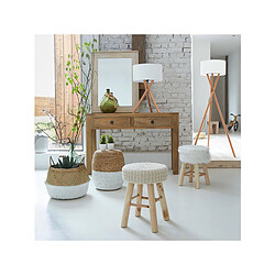 Atmosphera, Createur D'Interieur Tabouret bas Suzette - beige - Atmosphera