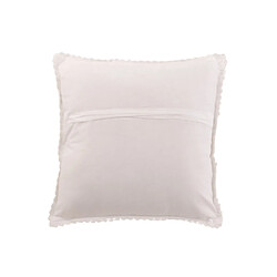 Dansmamaison Coussin Carre Dentelles Coton Blanc