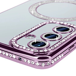 Avis Avizar Coque Diamant pour Samsung Galaxy A35 MagSafe Contour Strass Violet