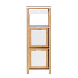 WENKO Etagère de salle de bain scandinave Finja - L. 34 x H. 89 cm - Blanc pas cher