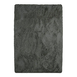 Thedecofactory NEO YOGA - Tapis lavable à base fine et souple extra doux gris foncé 225x340 