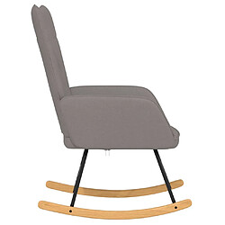 Avis vidaXL Chaise à bascule Taupe Tissu