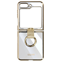 Avizar Coque anneau pour Samsung Galaxy Z Flip 5 Polycarbonate série Ring Case Doré