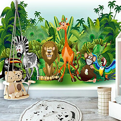 Paris Prix Papier Peint Jungle Animals 105 x 150 cm