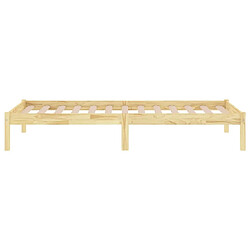 Maison Chic Lit adulte - Lit simple Cadre de lit,Structure du lit Contemporain bois de pin massif 90x200 cm -MN46789 pas cher